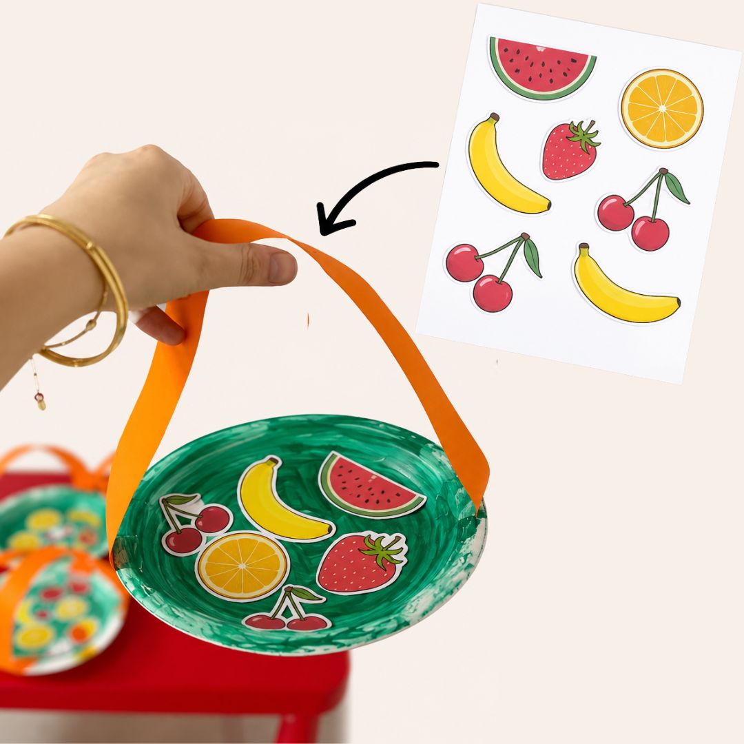 Fruit Basket Paper Plate Craft